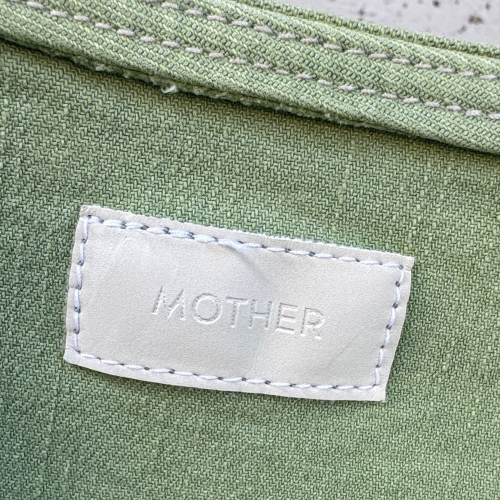 MOTHER The Ruffle Mini Skirt Loden Frost Green Size 25 - Picture 5 of 8